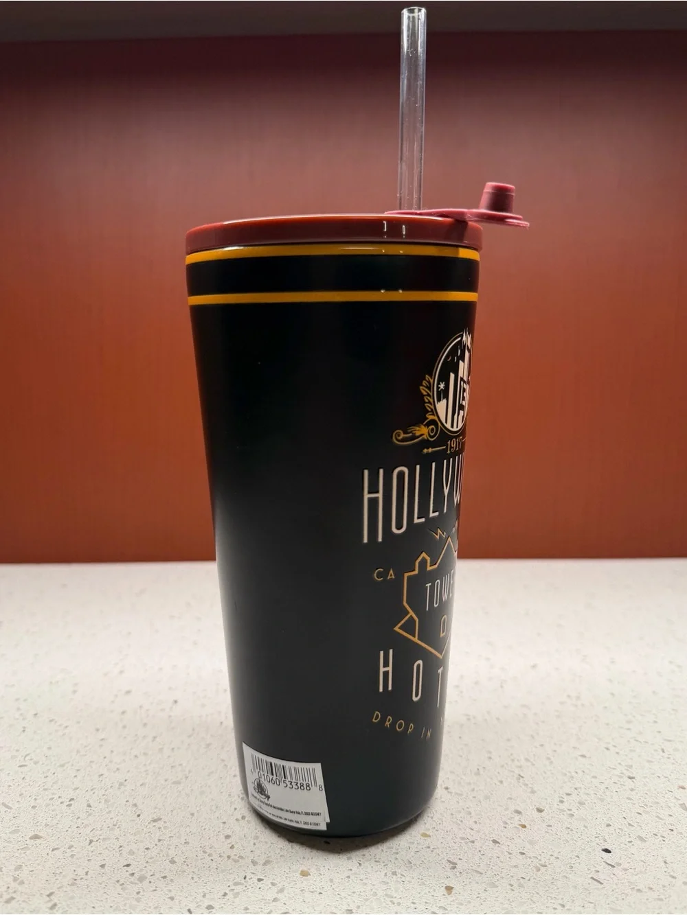 NEW DISNEY HOLLYWOOD TOWER HOTEL 19oz STAINLESS STEEL TUMBLER “DROP IN ANY TIME”